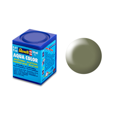 TINTA ACRÍLICA AQUA COLOR SOLÚVEL EM ÁGUA VERDE ACINZENTADO SEDA 18ML 362 REVELL REV 36362